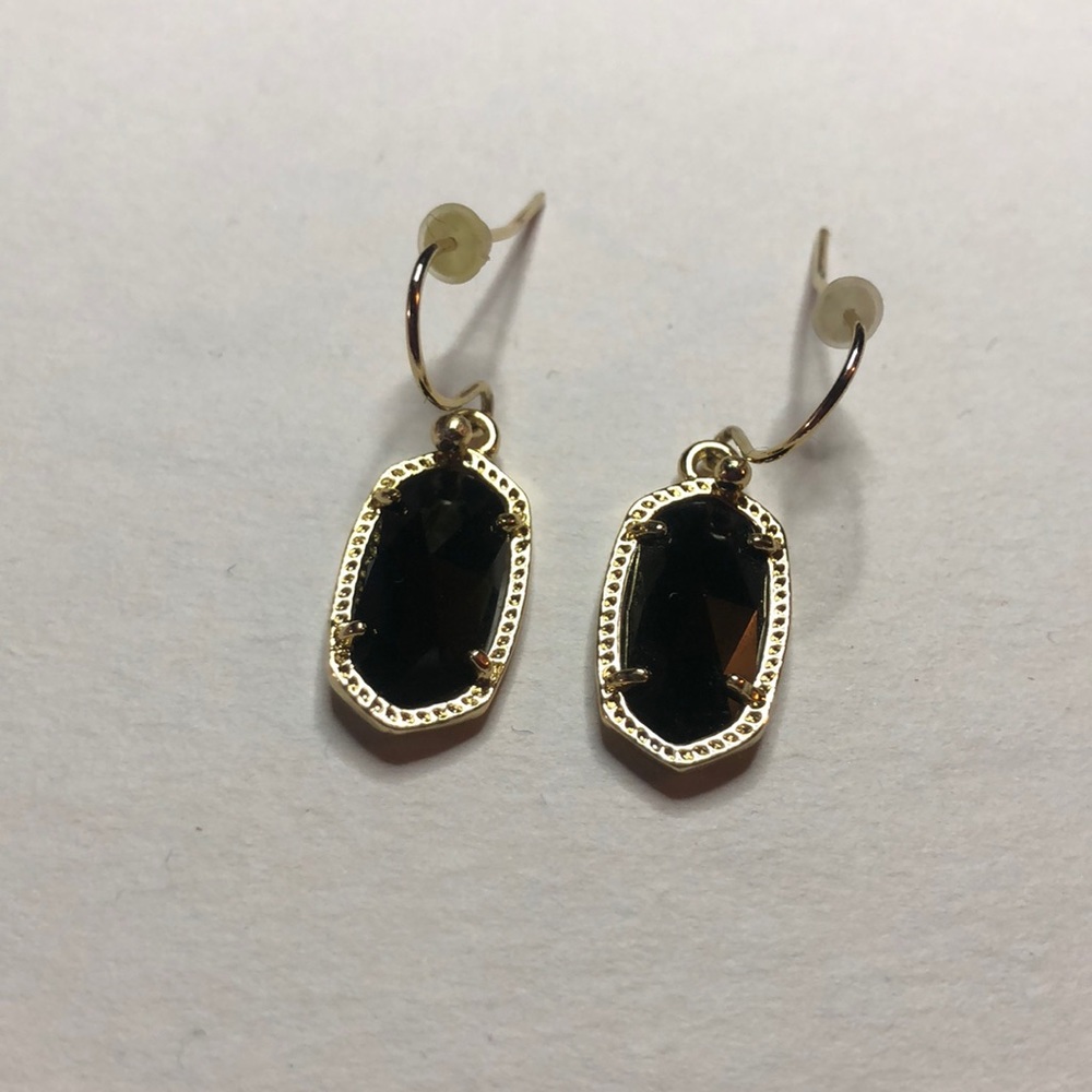 Tiny black Kendra Scott earrings